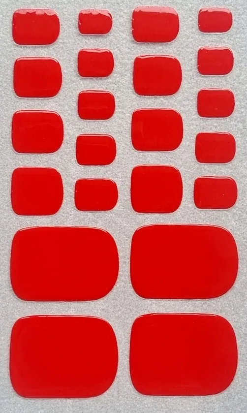 Adesivi gel autoadesivi per unghie, rossi