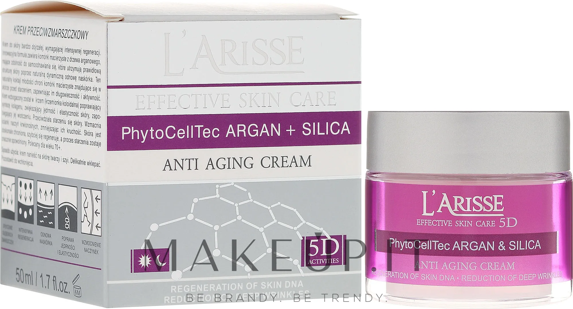 Crema viso antirughe con cellule staminali di argan 70+