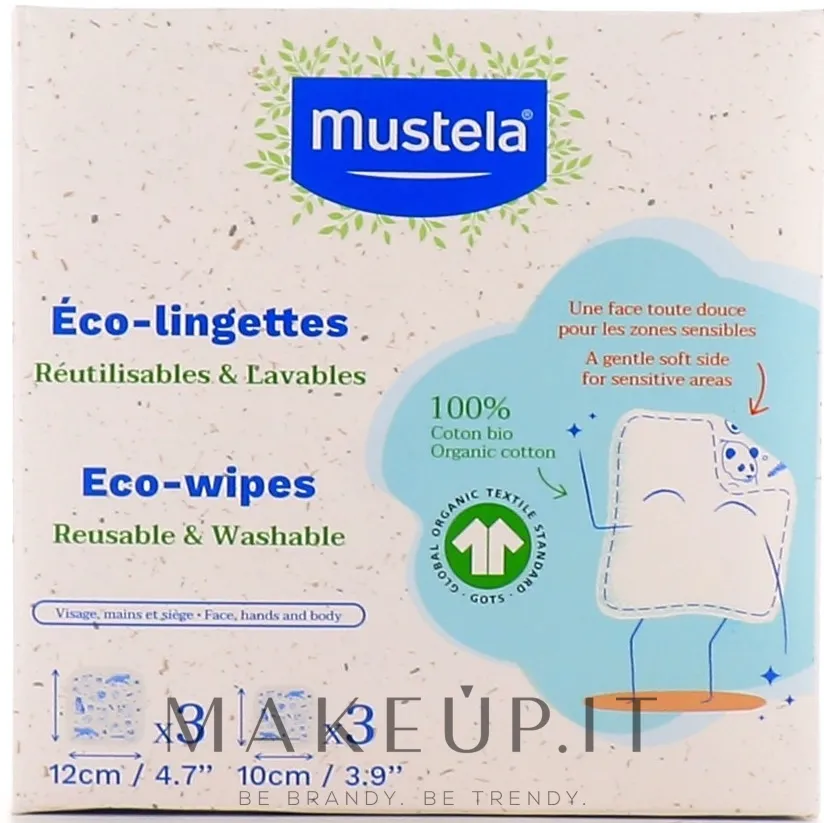 Salviette ecologiche in cotone biologico 100%