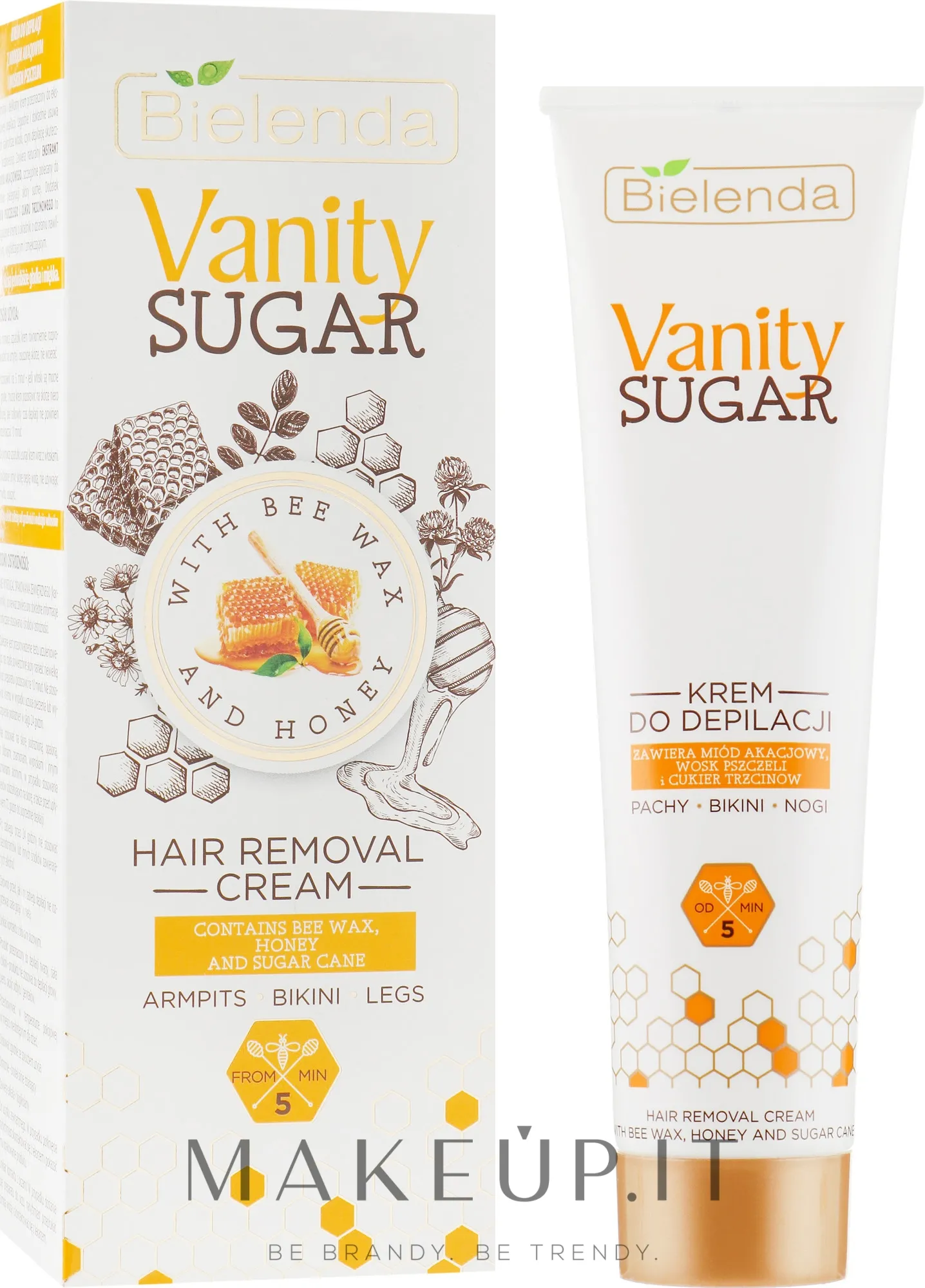 Crema depilatoria con cera d'api