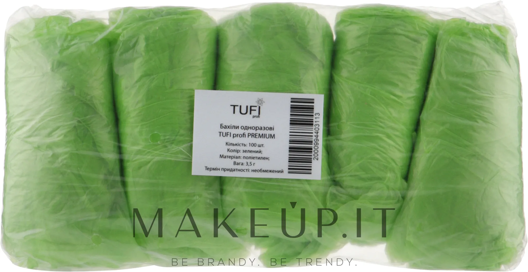 Copriscarpe monouso, 3,5 g verdi, 100 pezzi