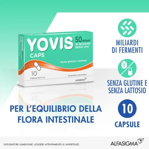 Yovis 10 capsule - Integratore di fermenti lattici per l'equilibrio della flora batterica intestinale