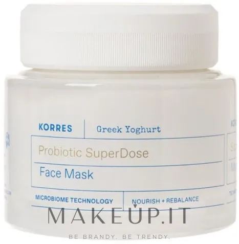 Maschera viso probiotica