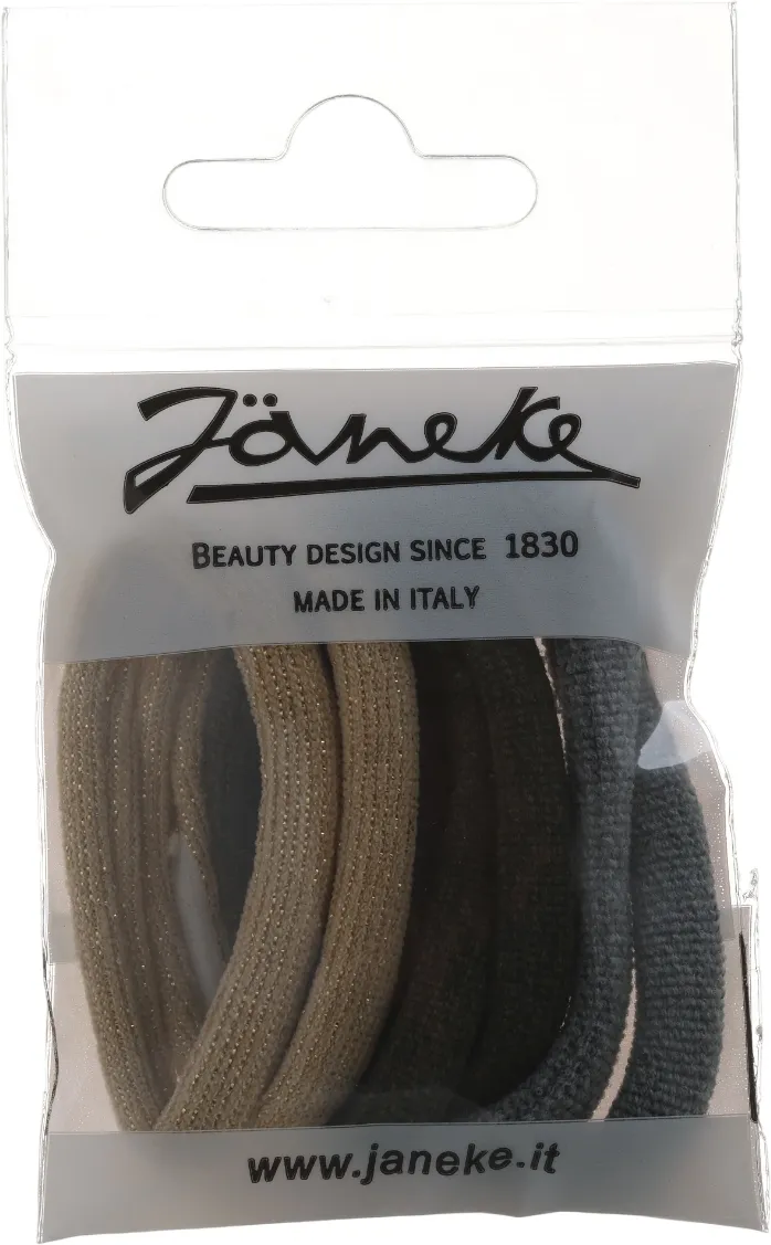 Elastici per capelli, 6 pz., dorati + grigi + verdi