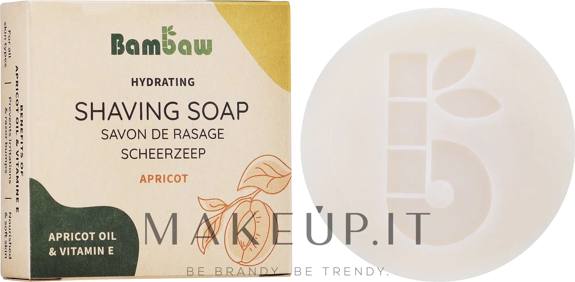 Sapone da barba con olio di albicocca e vitamina E