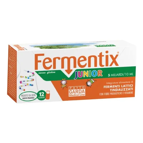 Fermentix junior 12 flaconcini - Integratore di fermenti lattici  - Scadenza 06/25