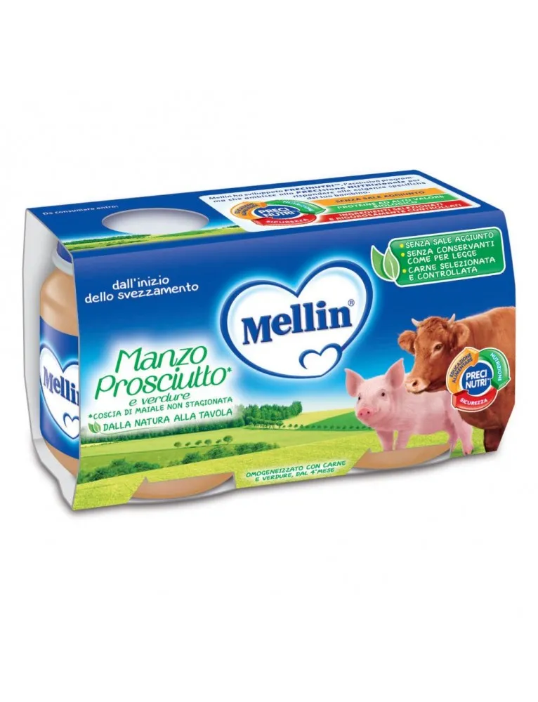 OMO MELLIN Manzo/Prosc.2x120g