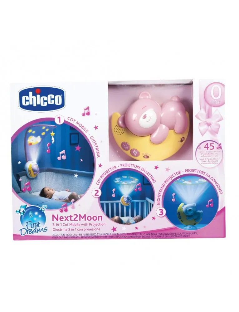 Chicco Giostrina Da Culla Next2me Moon Rosa 0 mesi+