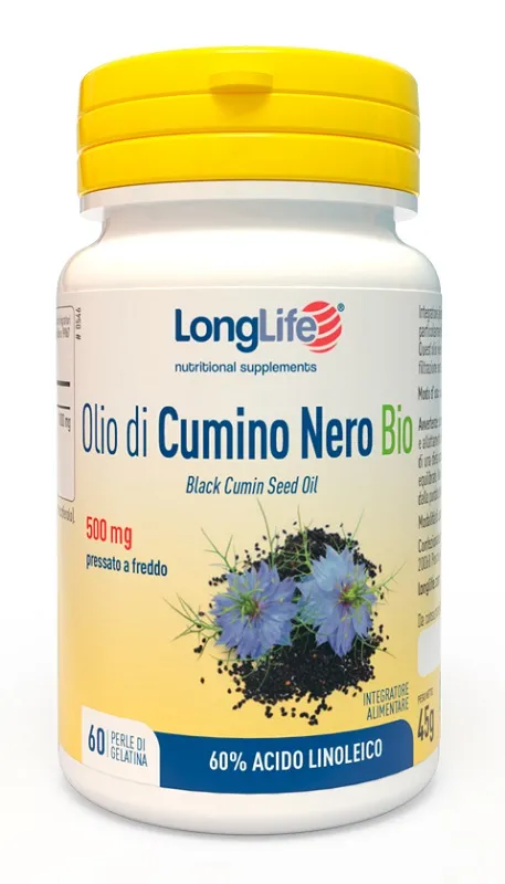 LONGLIFE OLIO DI CUMINO NERO BIO 60 PERLE IN GELATINA