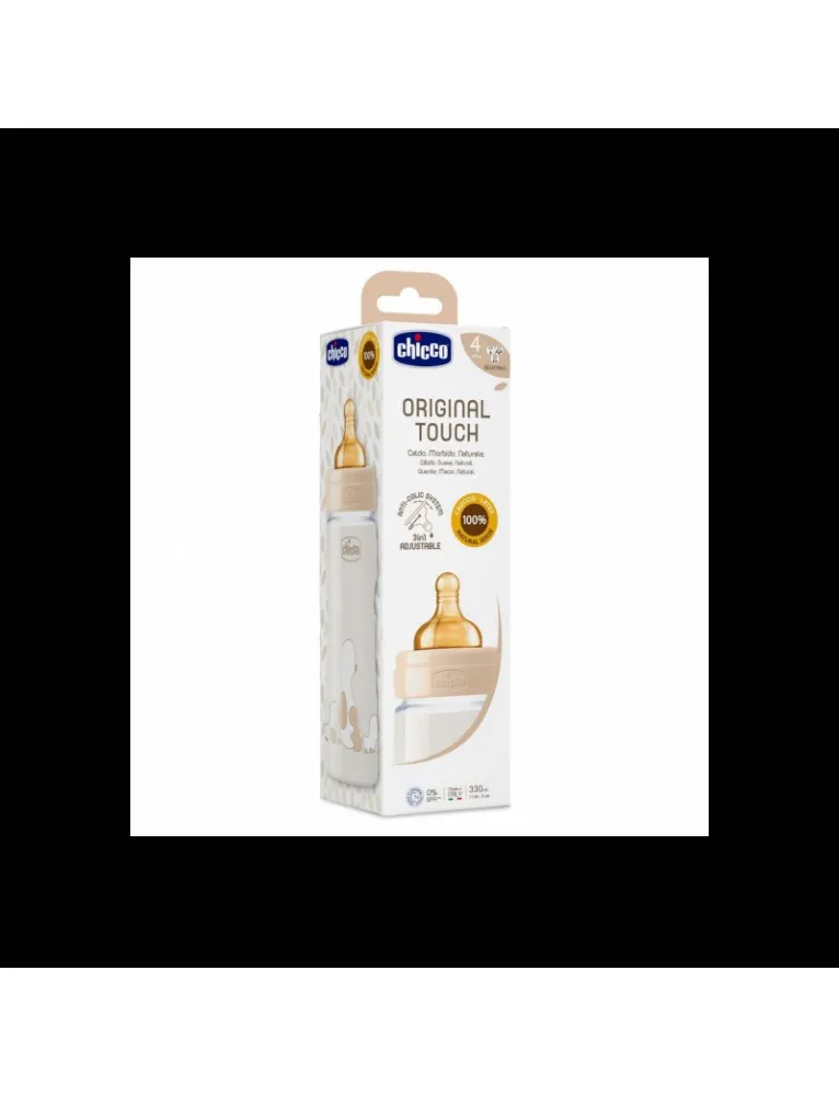 Chicco Biberon Tettarella Caucciù Boy Azzurro 4 mesi+ 330ml