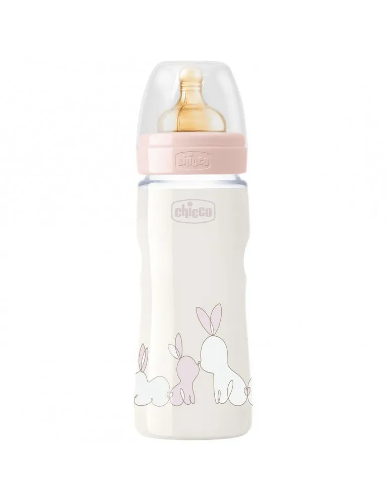 Chicco Biberon Flusso Regolare Caucciù 4 mesi Girl 330ml
