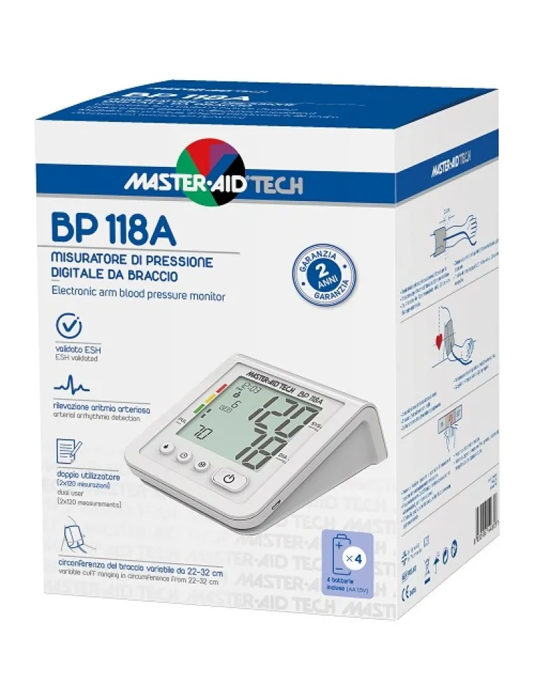 Master-aid Tech Misuratore Pressione BP118A