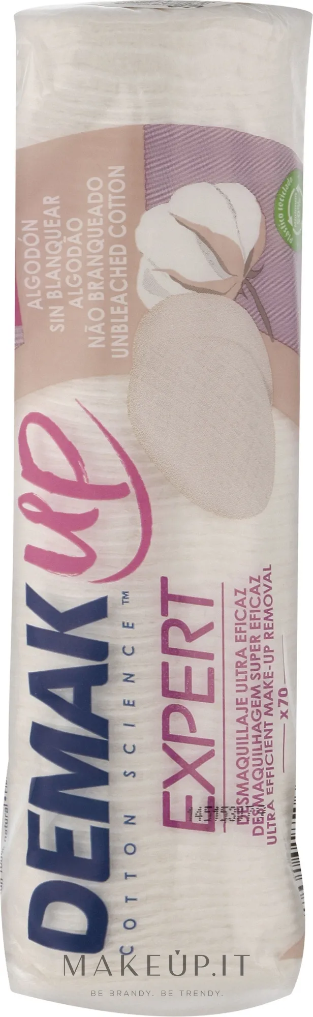 Dischetti cosmetici in cotone, 70 pz.