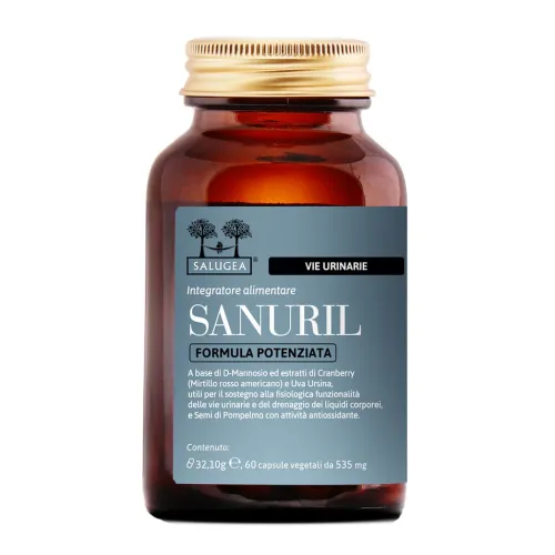 Salugea Sanuril Formula Potenziata per la funzionalità delle vie urinarie - confezione 60 Capsule